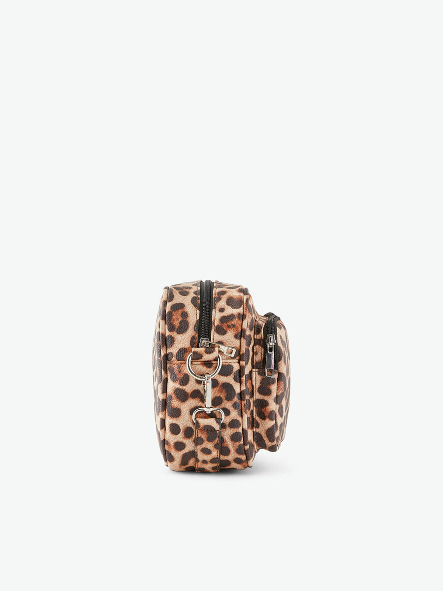 Pieces LEOPARD DESIGN CROSSBODY BAG, Bison, highres - 17103414_Bison_754775_004.jpg