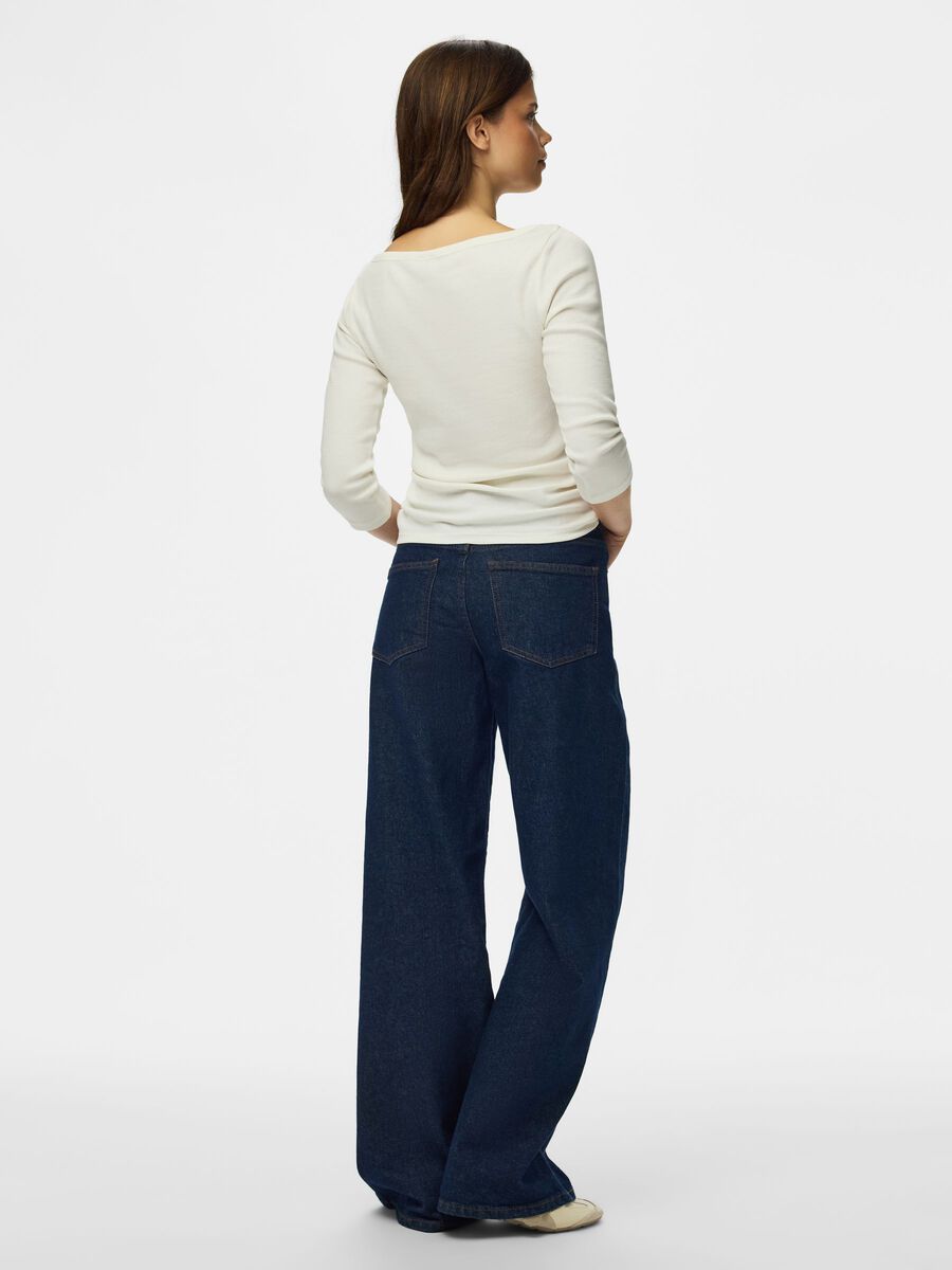 Product carousel image 2 PCBELLA 3/4 BOATNECK TOP, Coconut Milk