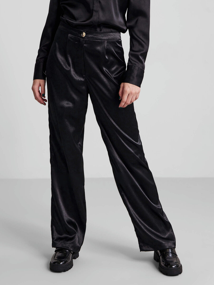 Pieces PCOMIKA HIGH WAISTED TROUSERS, Black, highres - 17125211_Black_003.jpg