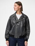Pieces PCFEMMA VESTE EN CUIR, Concrete Grey, highres - 17160644_ConcreteGrey_003.jpg