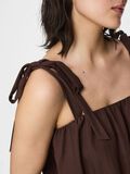 Product image thumbnail - PCJULIA PEPLUM  STRAP TOP, Hot Fudge | 4