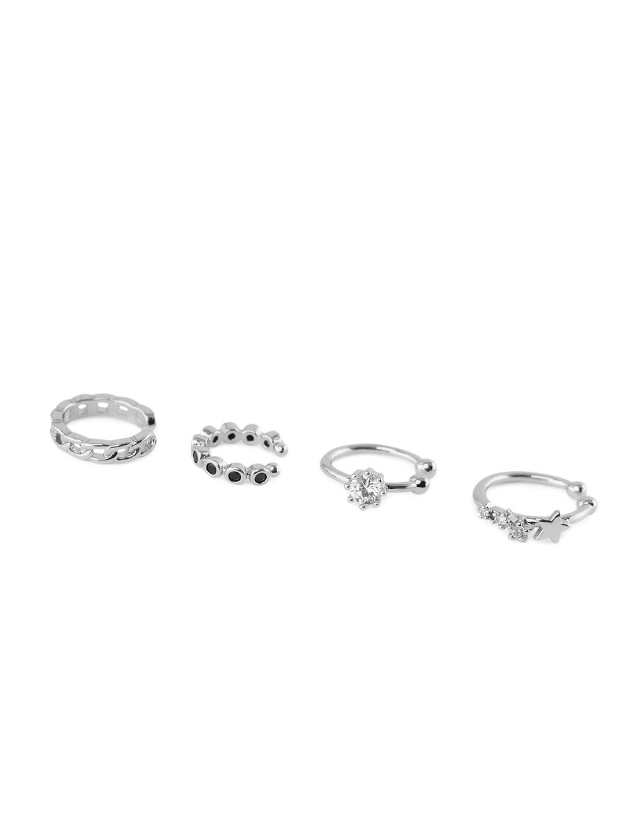 Pieces PCFUGGIES EARRINGS, Silver Colour, highres - 17116696_SilverColour_006.jpg
