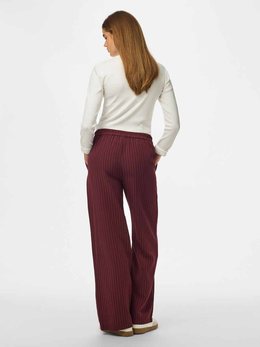 Product carousel image 2 PCBOZZY STRIPETE BUKSER MED VIDE BEN, Tawny Port