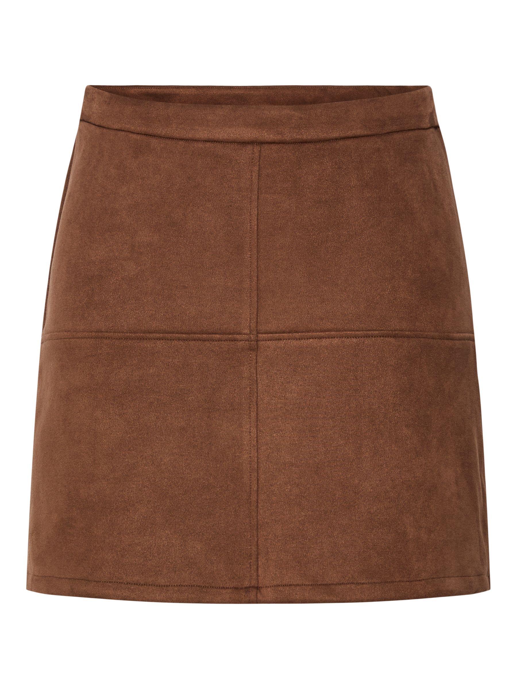 PCRAKEL BRUSHED HW MINI SKIRT | Brown | PIECES® Ireland