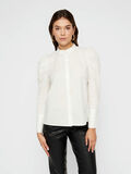 Pieces PUFF-SLEEVED COTTON SHIRT, Bright White, highres - 17106272_BrightWhite_003.jpg