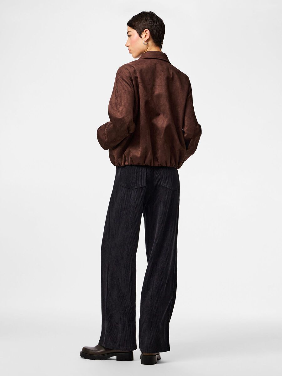 Product carousel image - PCFOLINE BRUSHED BOMBER JACKET, Hot Fudge | 2