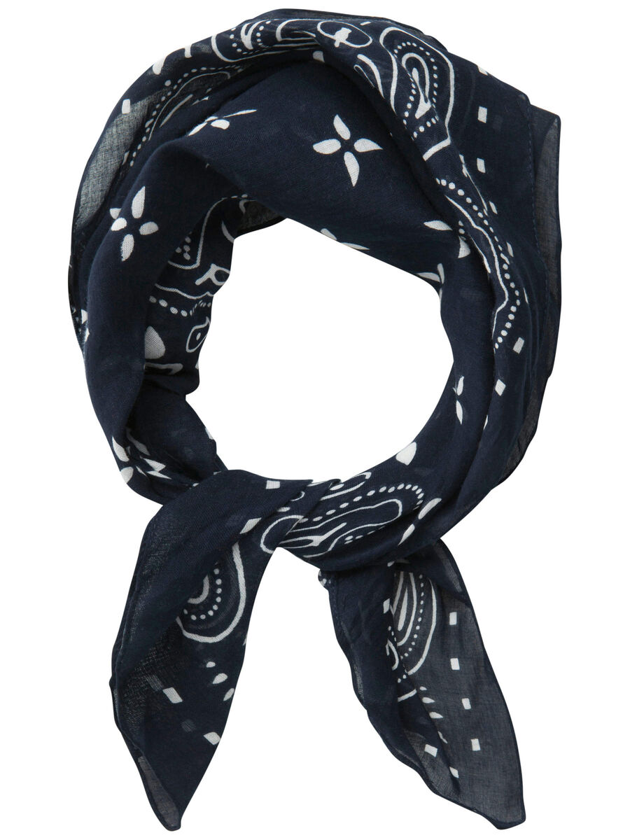 Pieces SMALL PRINTED SCARF, Navy Blazer, highres - 17089573_NavyBlazer_001.jpg