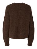 Product image thumbnail - PCCLEO CHUNKY PULLOVER, Hot Fudge | 2