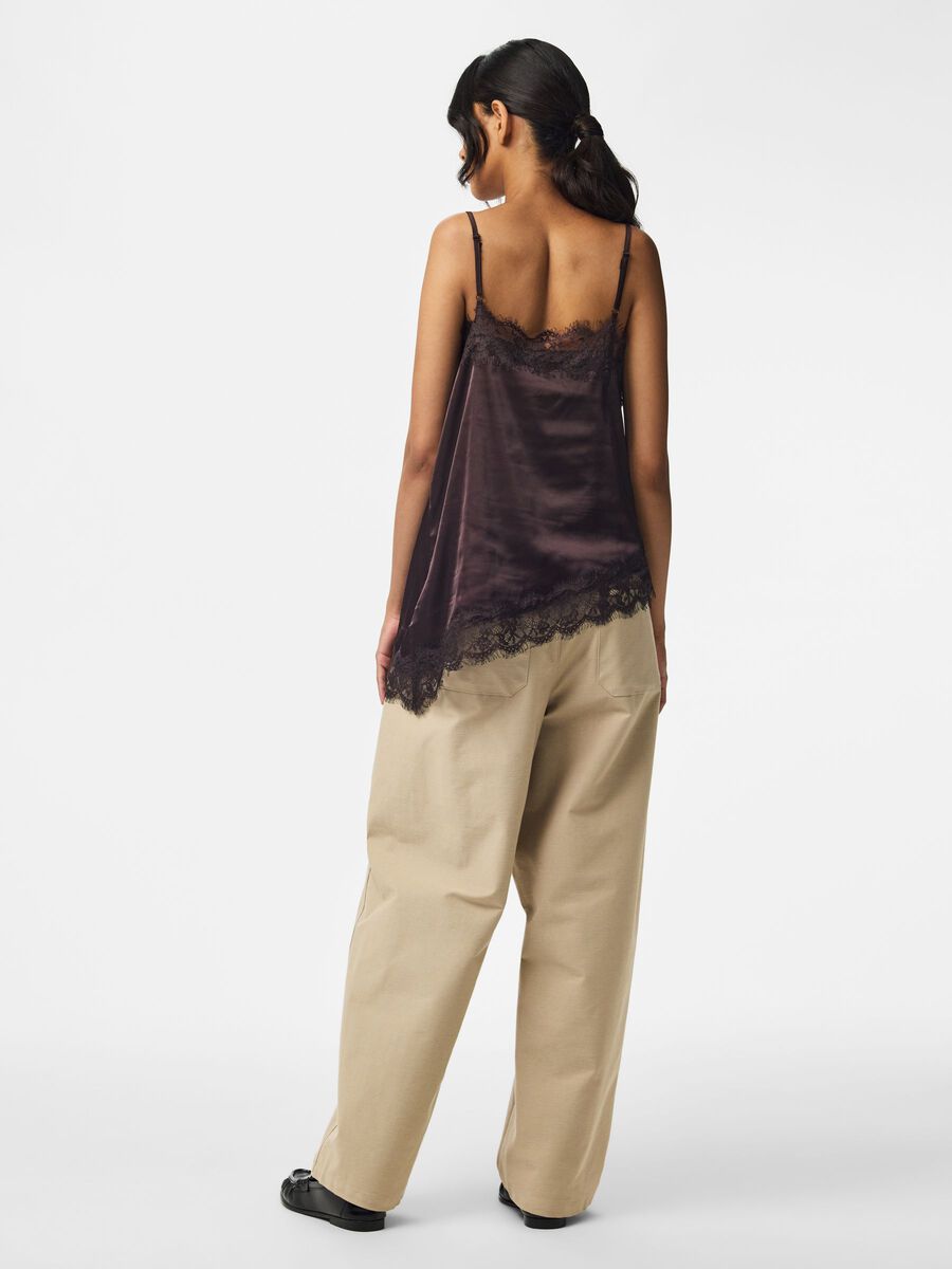 Product carousel image 2 PCNOMI SATIN SPITZEN TR&Auml;GERTOP, Chocolate Plum