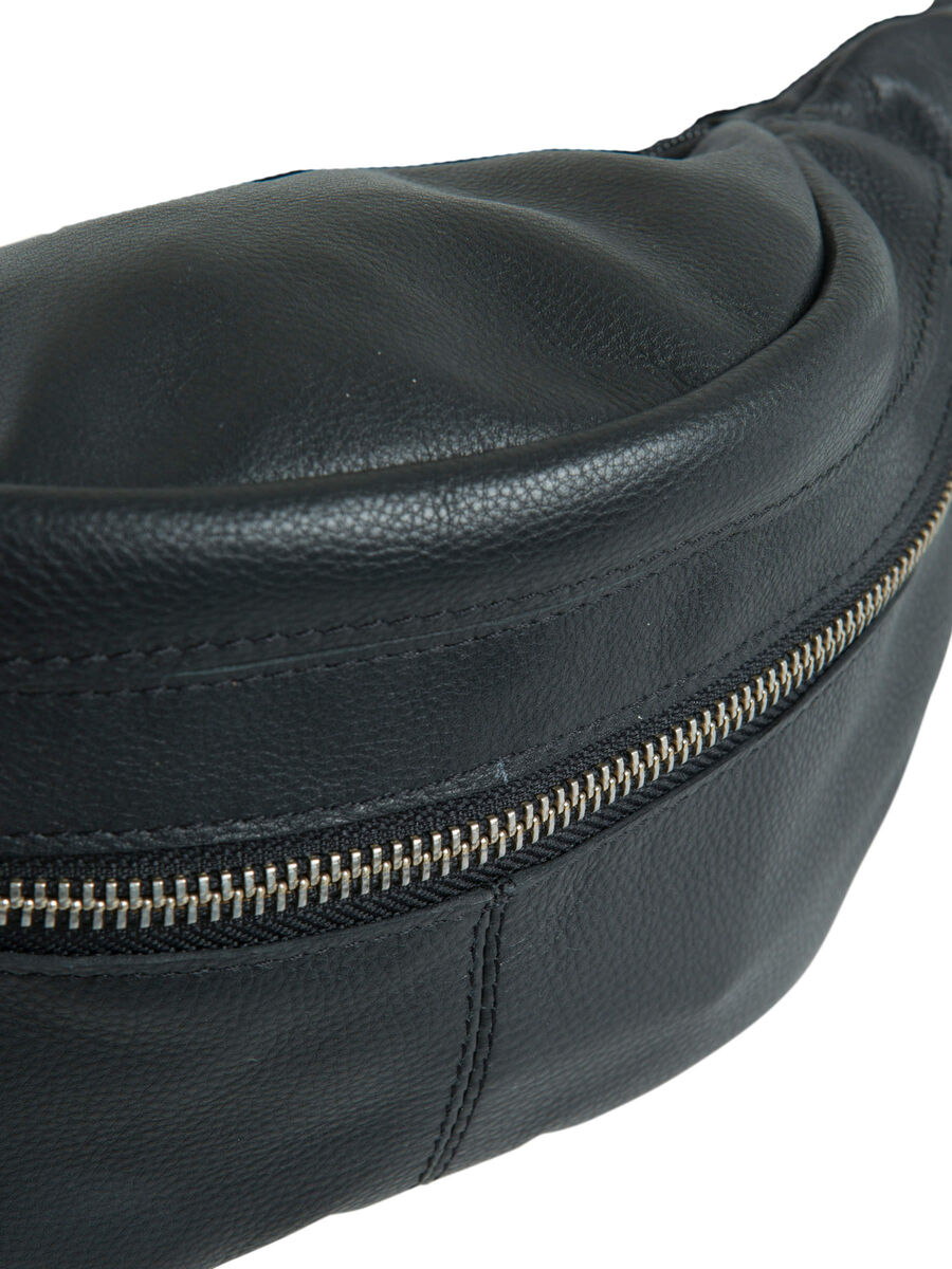Carousel image - LEATHER BUM BAG, Black | 3
