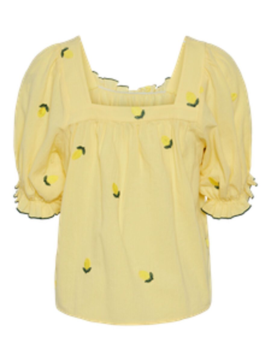 Carousel image - PCSELENA TOP &Agrave; MANCHES COURTES, Pale Banana | 7