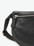 Pieces SADDLE-SHAPE LEATHER BUM BAG, Black, highres - 17101775_Black_006.jpg