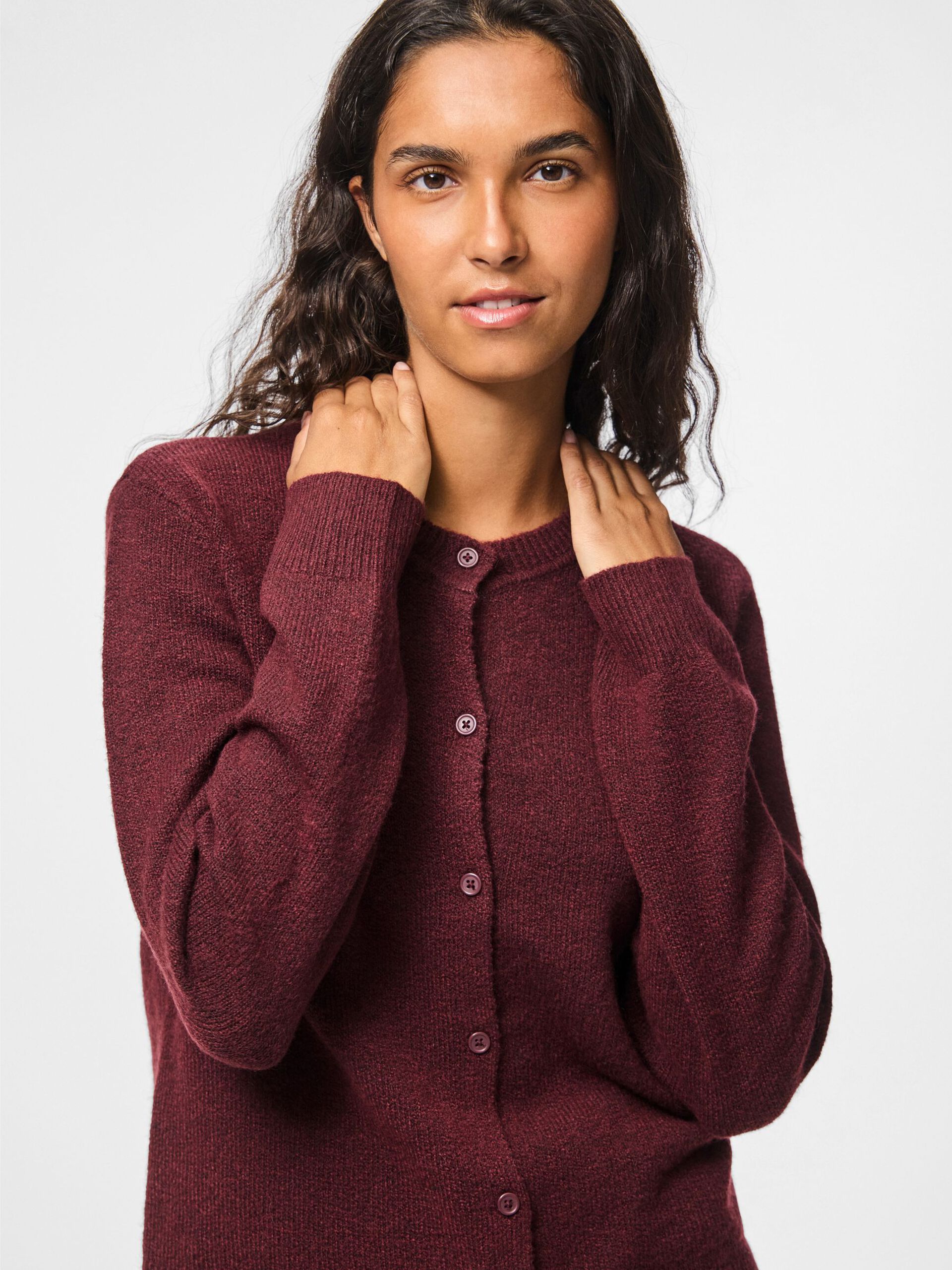 Carousel image - PCMALOU CARDIGAN EN MAILLE, Tawny Port | 4