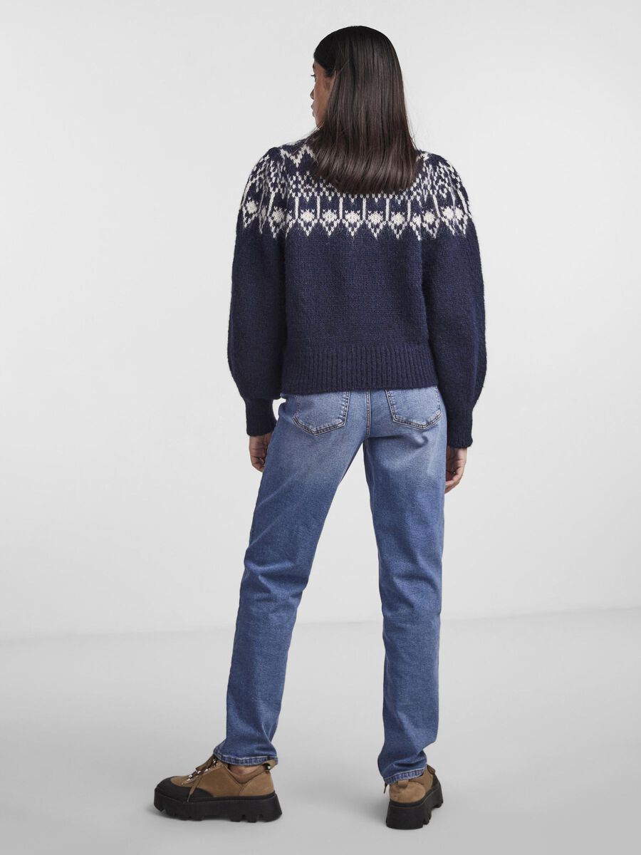 Pieces PCNYLA KNITTED JUMPER, Navy Blazer, highres - 17127916_NavyBlazer_963388_004.jpg