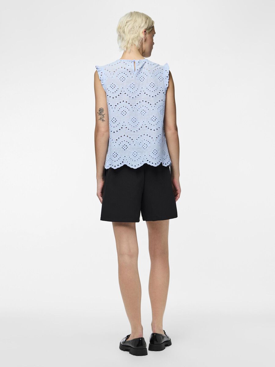 Pieces PCVILDE RUFFLE DETAIL TOP, Cashmere Blue, highres - 17154746_CashmereBlue_004.jpg
