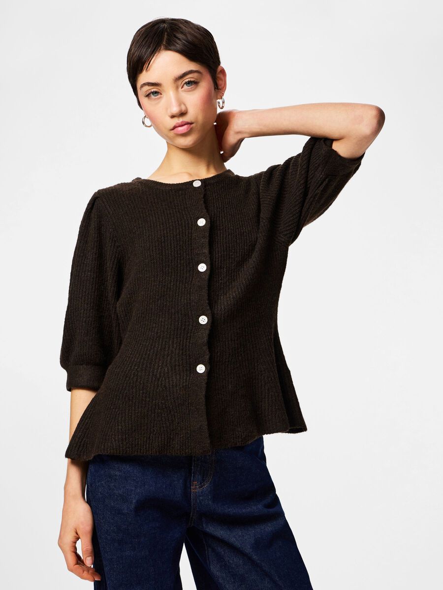 Product carousel image - PCSILLY PUFF KNITTED CARDIGAN, Delicioso | 1