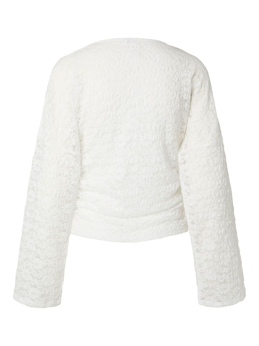 Carousel image 7 PCALLI LACE LONG SLEEVED TOP, Bright White