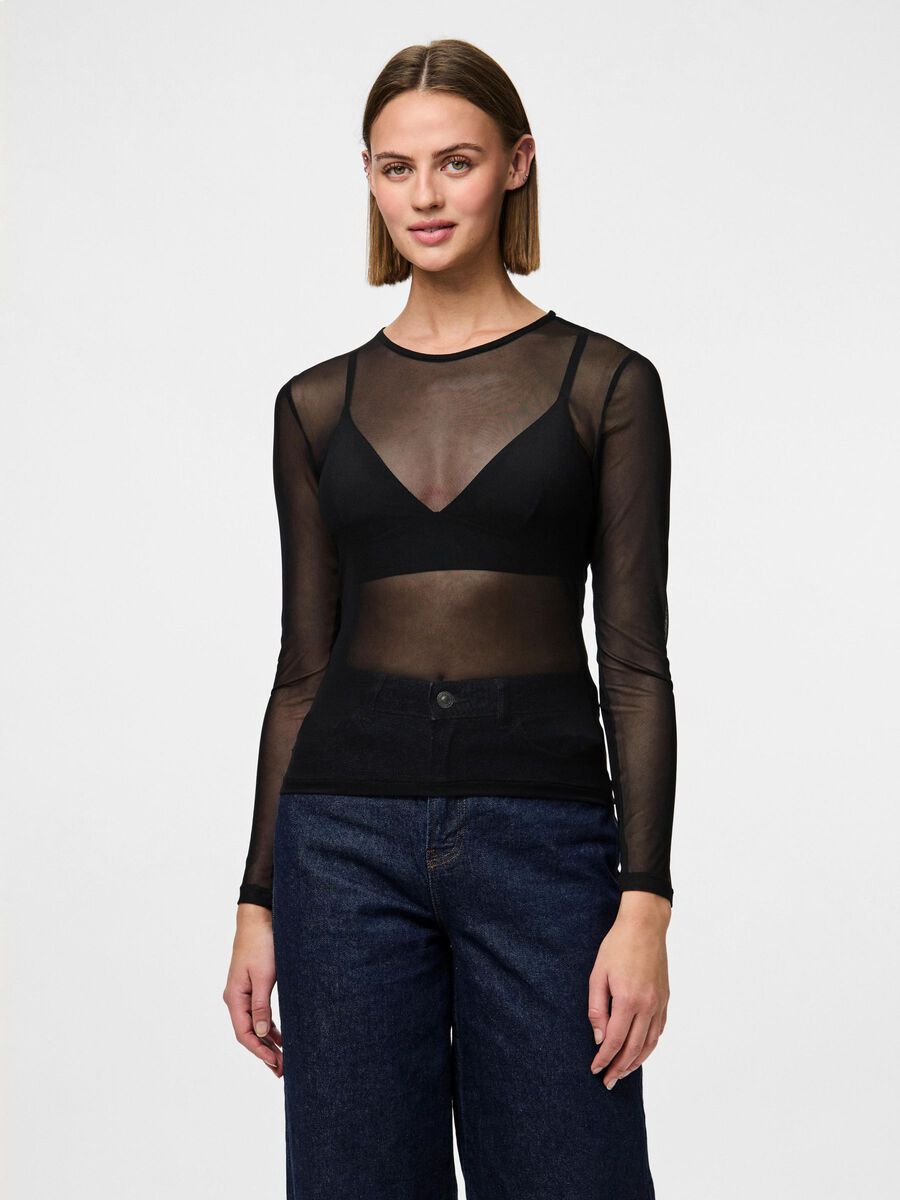 Pieces PCNINNI LONG SLEEVED TOP, Black, highres - 17141116_Black_003.jpg