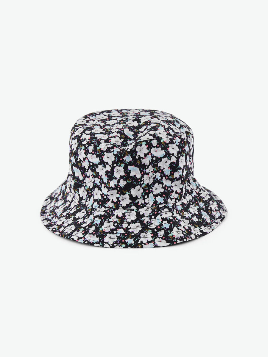 Pieces PRINTED BUCKET HAT, Black, highres - 17117239_Black_883839_001.jpg