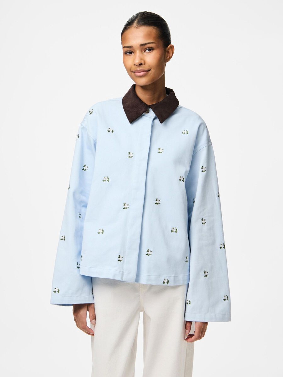 Pieces PCFEMBA DENIM JACKET, Blue Bell, highres - 17161472_BlueBell_1223978_003.jpg