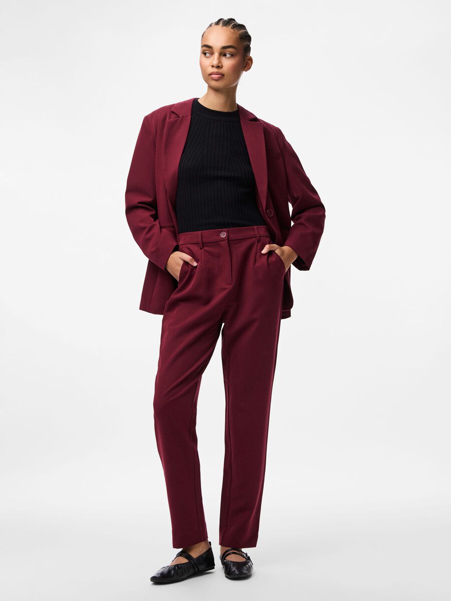 Carousel image - PCKAMIL ANKLE TROUSERS, Tawny Port | 5