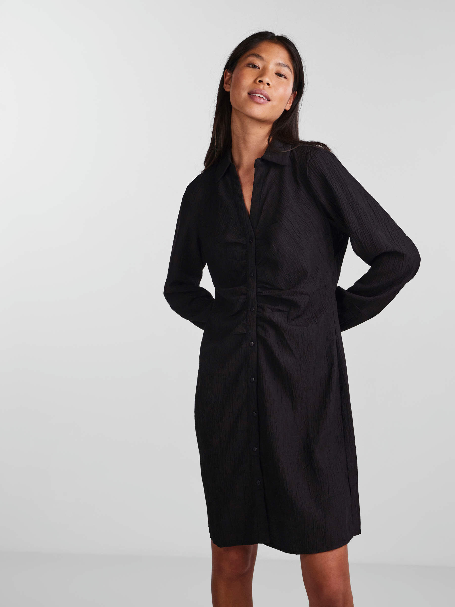 Topshop black cheap shirt dress