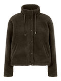 Pieces TEDDYFLEECE TEDDYJACKE, Black Olive, highres - 17115143_BlackOlive_001.jpg