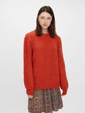 Pieces LONG SLEEVED KNITTED PULLOVER, Cherry Tomato, highres - 17113169_CherryTomato_003.jpg