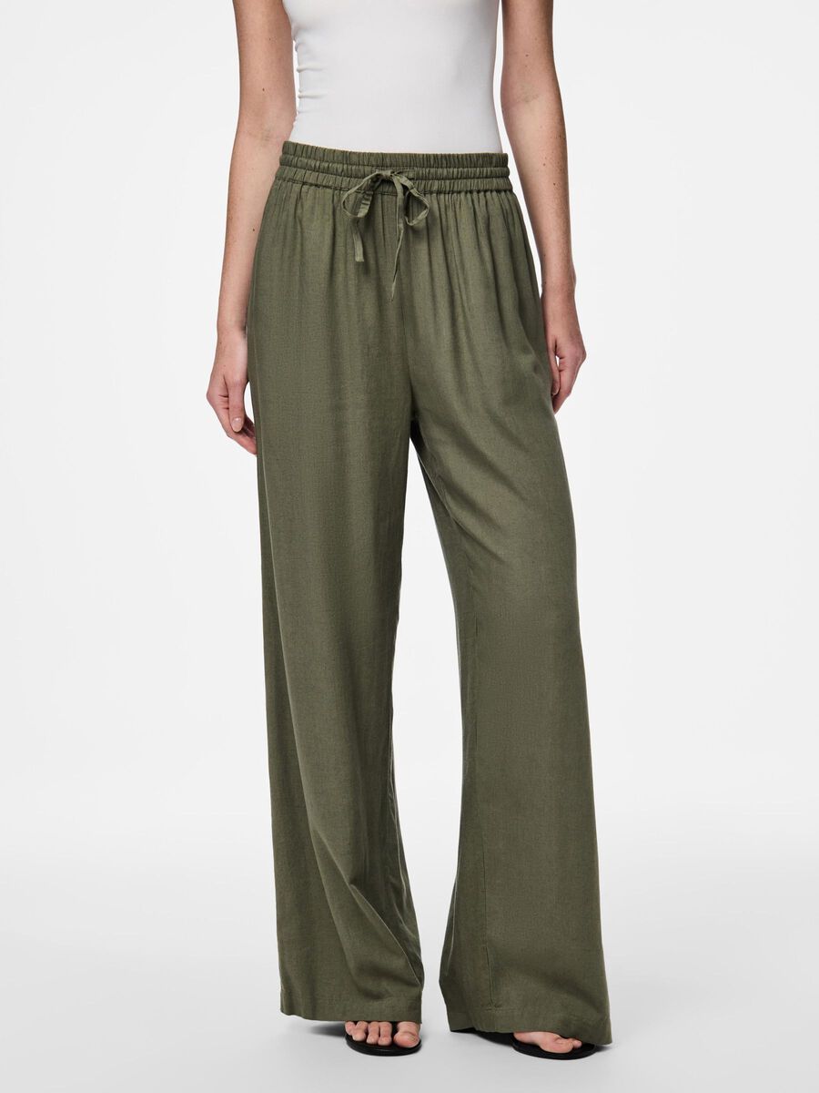 Pieces PCPIA HOSE MIT WEITEM BEIN, Deep Lichen Green, highres - 17149314_DeepLichenGreen_003.jpg