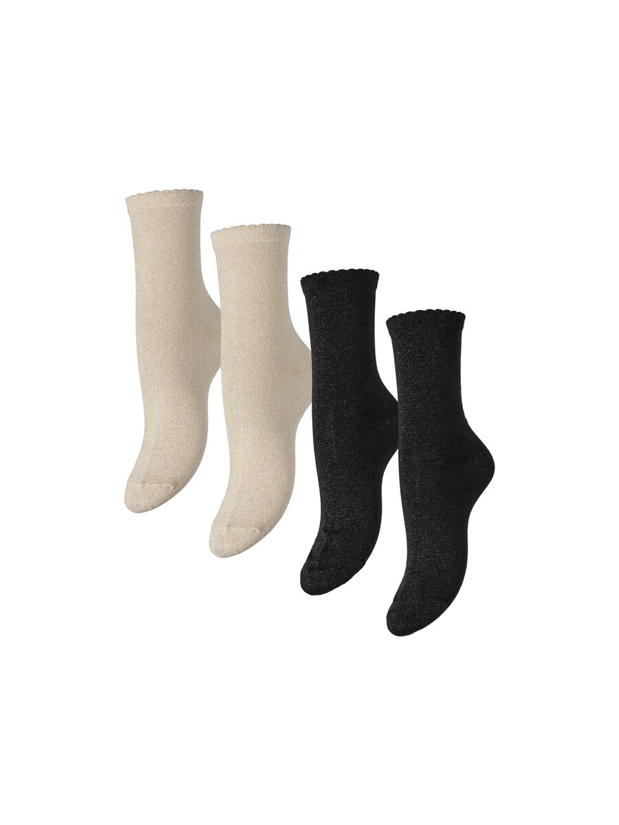 Carousel image - PCSEBBY 4-PACK GLITTER SOCKS, Birch | 2