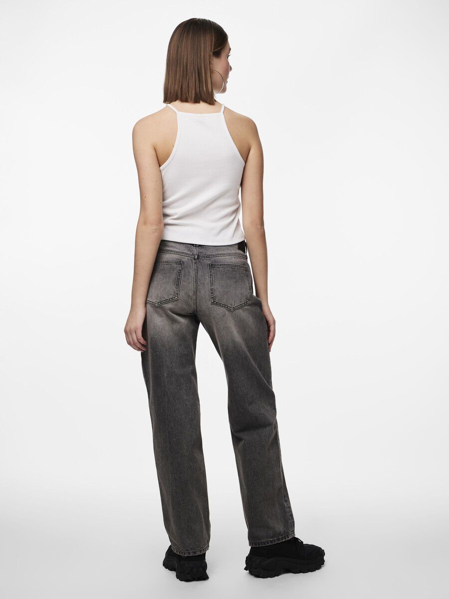 Pieces PCLOLLY LW JEANS MED VIDA BEN, Grey Denim, highres - 17151878_GreyDenim_004.jpg