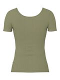 Pieces PCKITTE  SHORT SLEEVED TOP, Deep Lichen Green, highres - 17101439_DeepLichenGreen_002.jpg