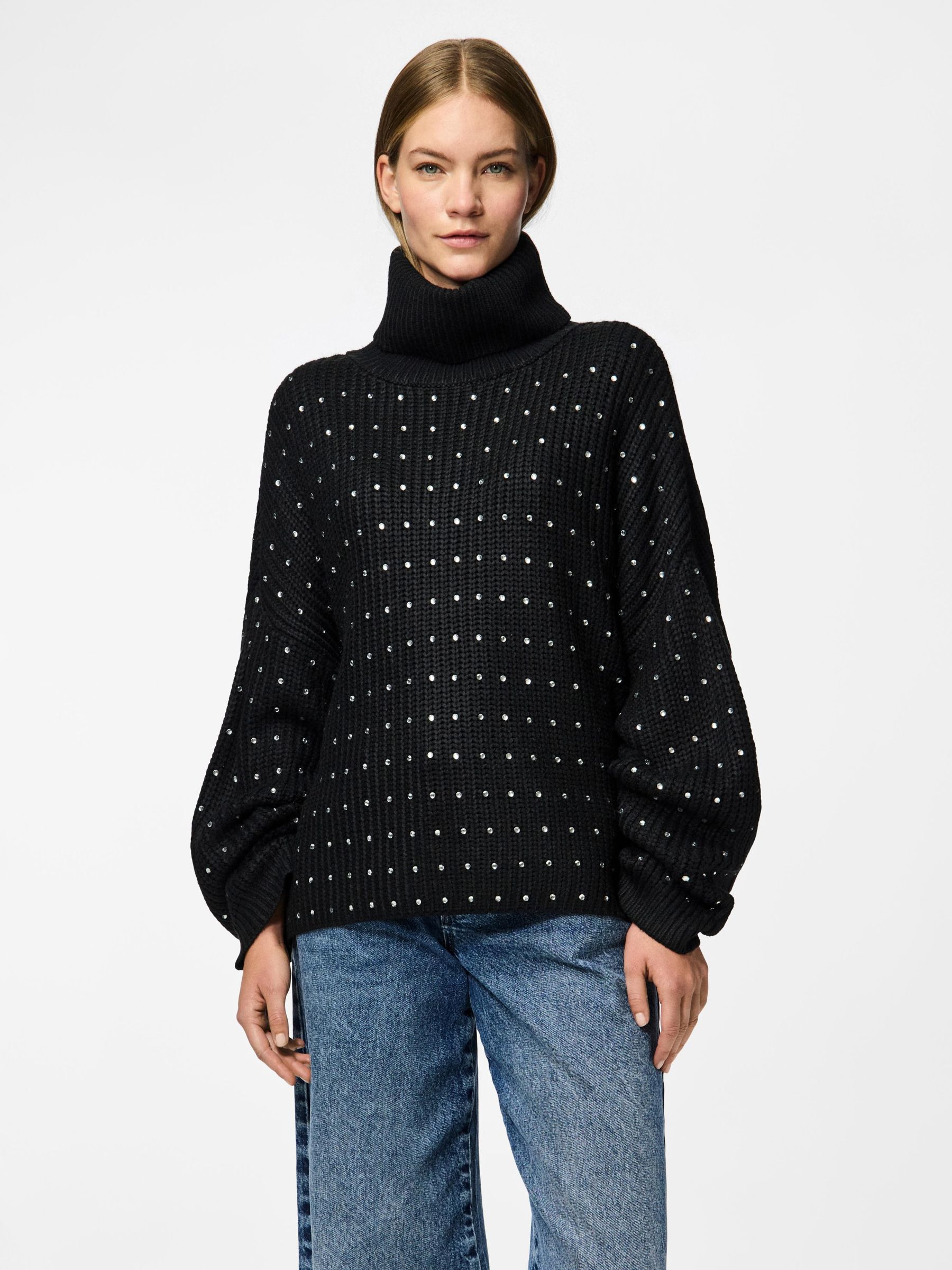 Rhinestone turtleneck deals
