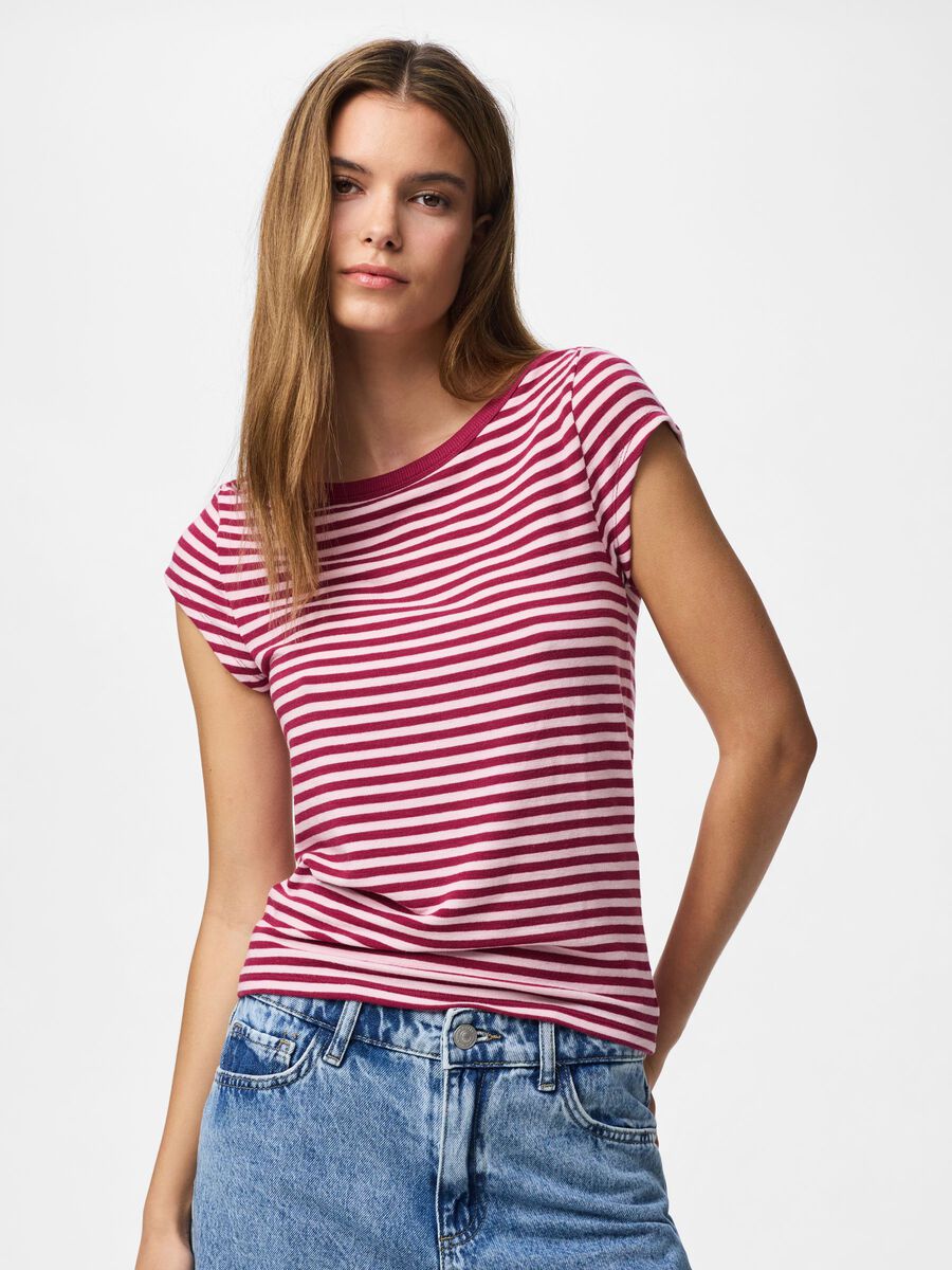 Product carousel image - PCSOF BOATNECK CAP SLEEVE TOP, Roseate Spoonbill | 1