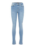 Pieces MID WAIST SKINNY FIT JEANS, Light Blue Denim, highres - 17087087_LightBlueDenim_001.jpg