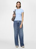 Pieces PCFYLLA NYLON TOP MED KORTE ÆRMER, Airy Blue, highres - 17157916_AiryBlue_007.jpg