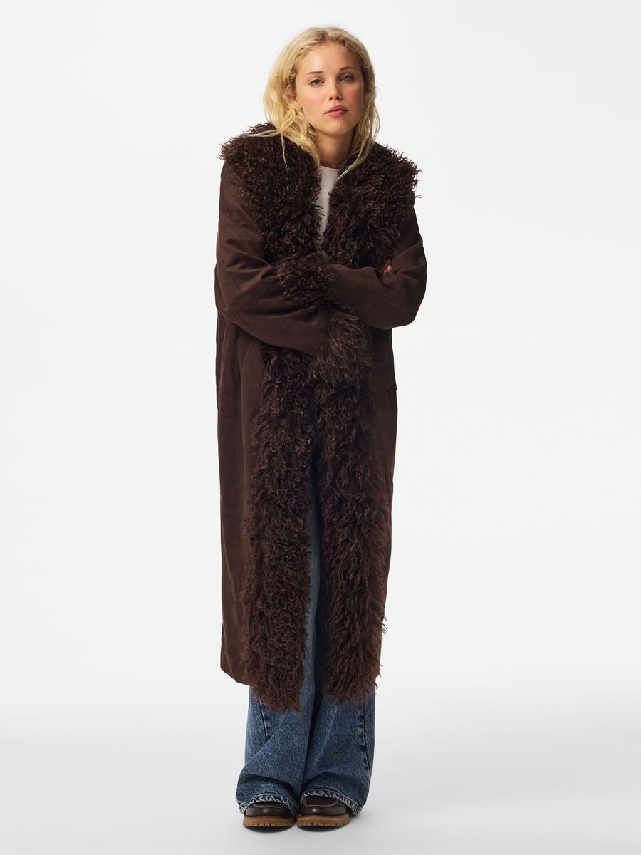 Product carousel image 1 PCNANNA - BROSS&Eacute; - LONG VESTE, Hot Fudge
