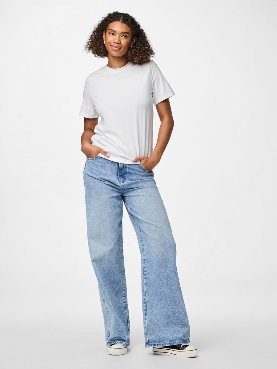 Carousel image - PCRIA COTTON T-SHIRT, Bright White | 3