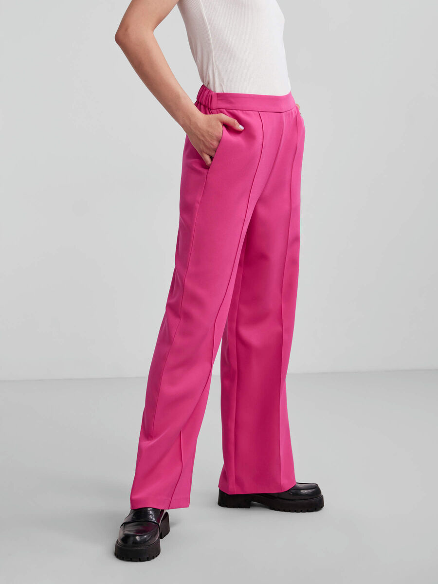 Pieces PCBOSSY WIDE-LEG TROUSERS, Beetroot Purple, highres - 17113859_BeetrootPurple_003.jpg