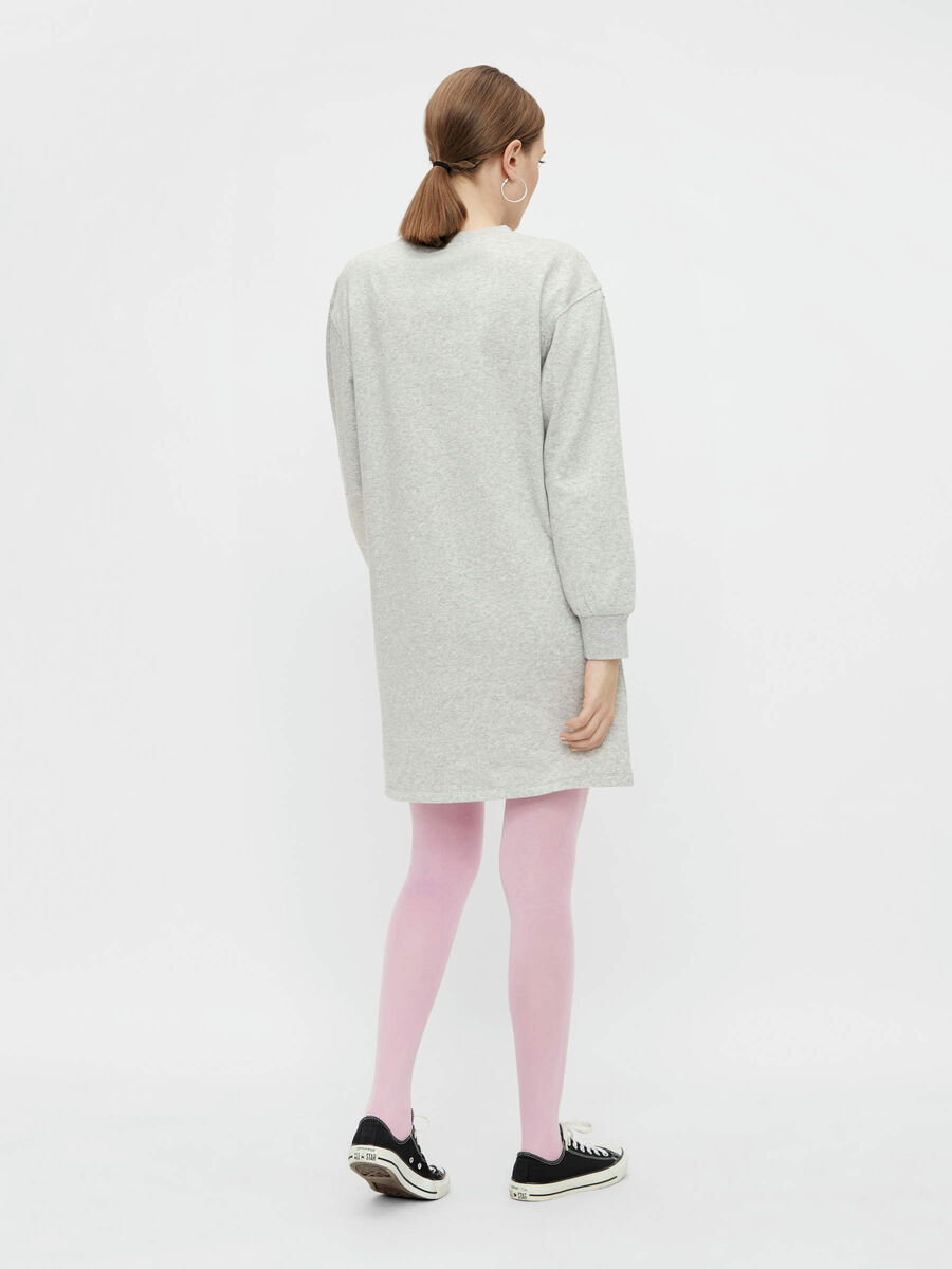 Pieces SWEAT KORT KJOLE, Light Grey Melange, highres - 17116917_LightGreyMelange_004.jpg