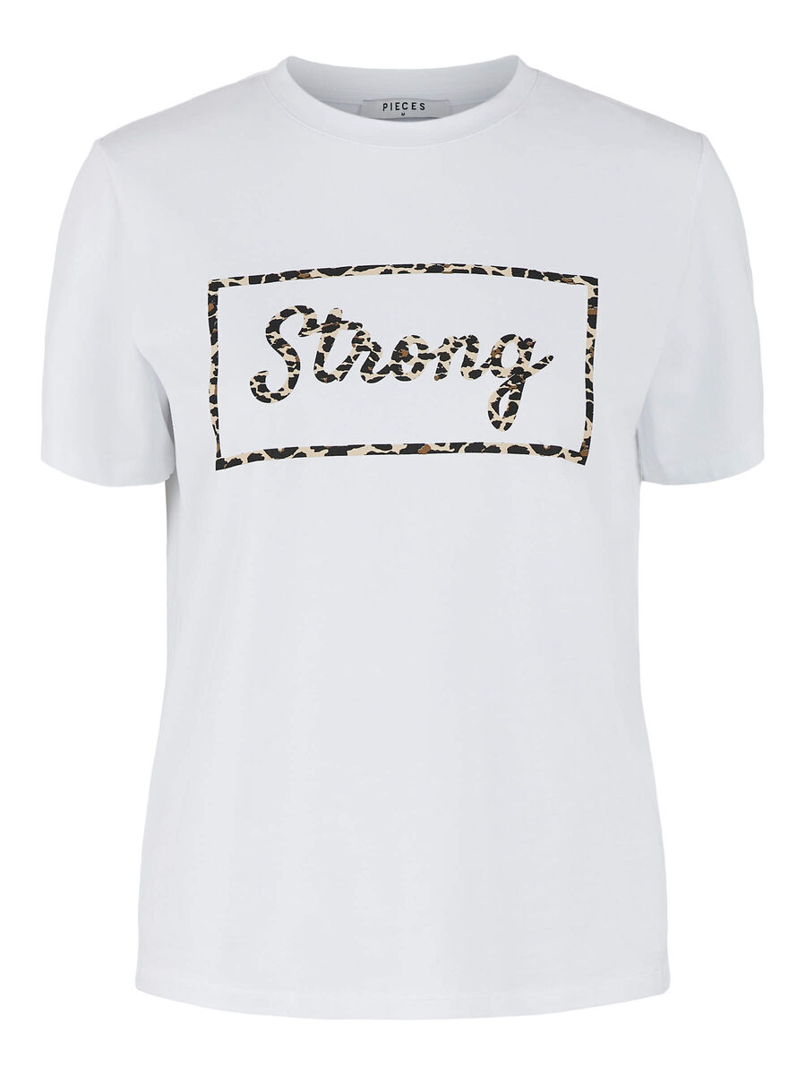 Pieces PCSTRONG T-SHIRT, Bright White, highres - 17103814_BrightWhite_759373_001.jpg