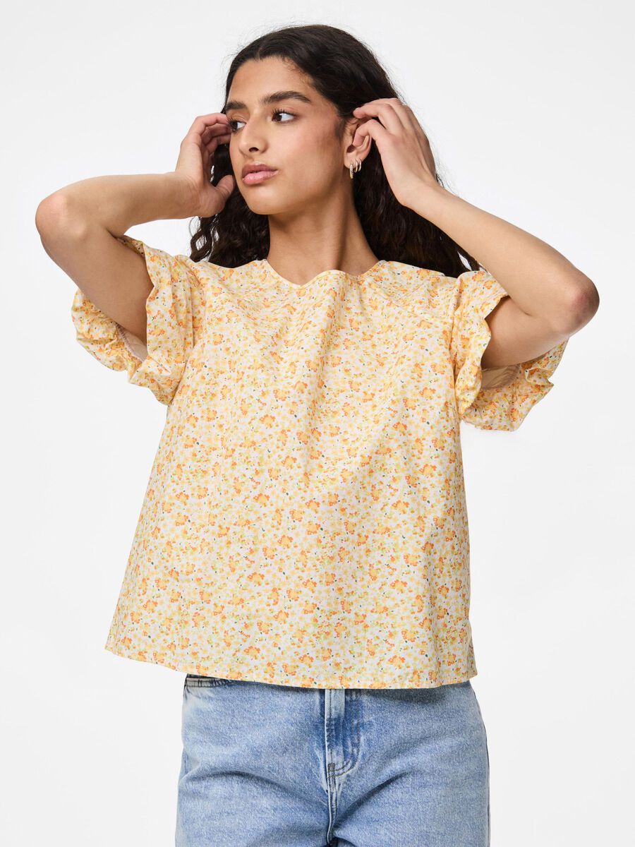 Pieces PCFRONA 2/4 SLEEVED BLOUSE, Cloud Dancer, highres - 17158618_CloudDancer_1195096_003.jpg