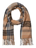 Pieces CHECKED LONG SCARF, Tannin, highres - 17100669_Tannin_001.jpg