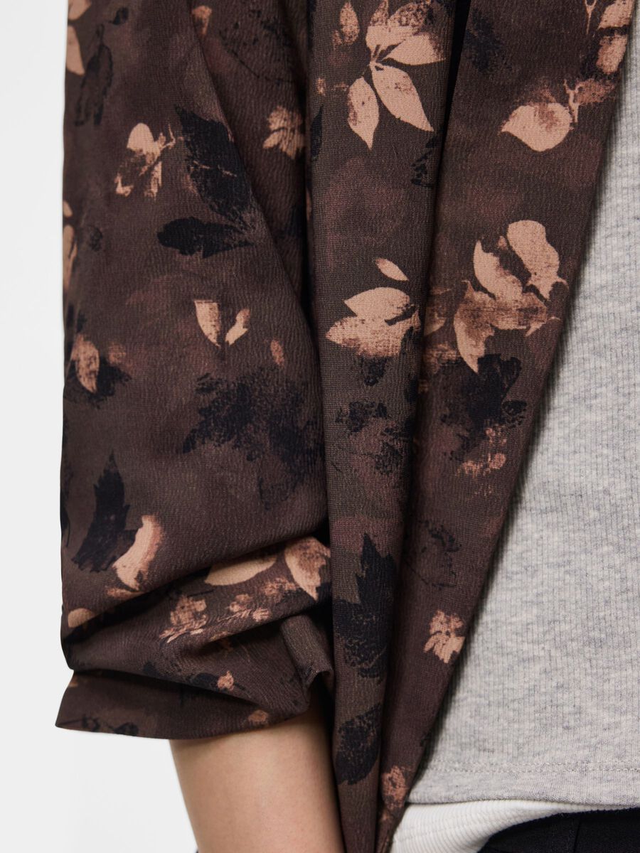 Carousel image - PCBOSELLA 3/4 PRINTED BLAZER, Major Brown | 4