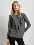 Pieces RÜSCHEN- STRICKPULLOVER, Medium Grey Melange, highres - 17083141_MediumGreyMelange_003.jpg