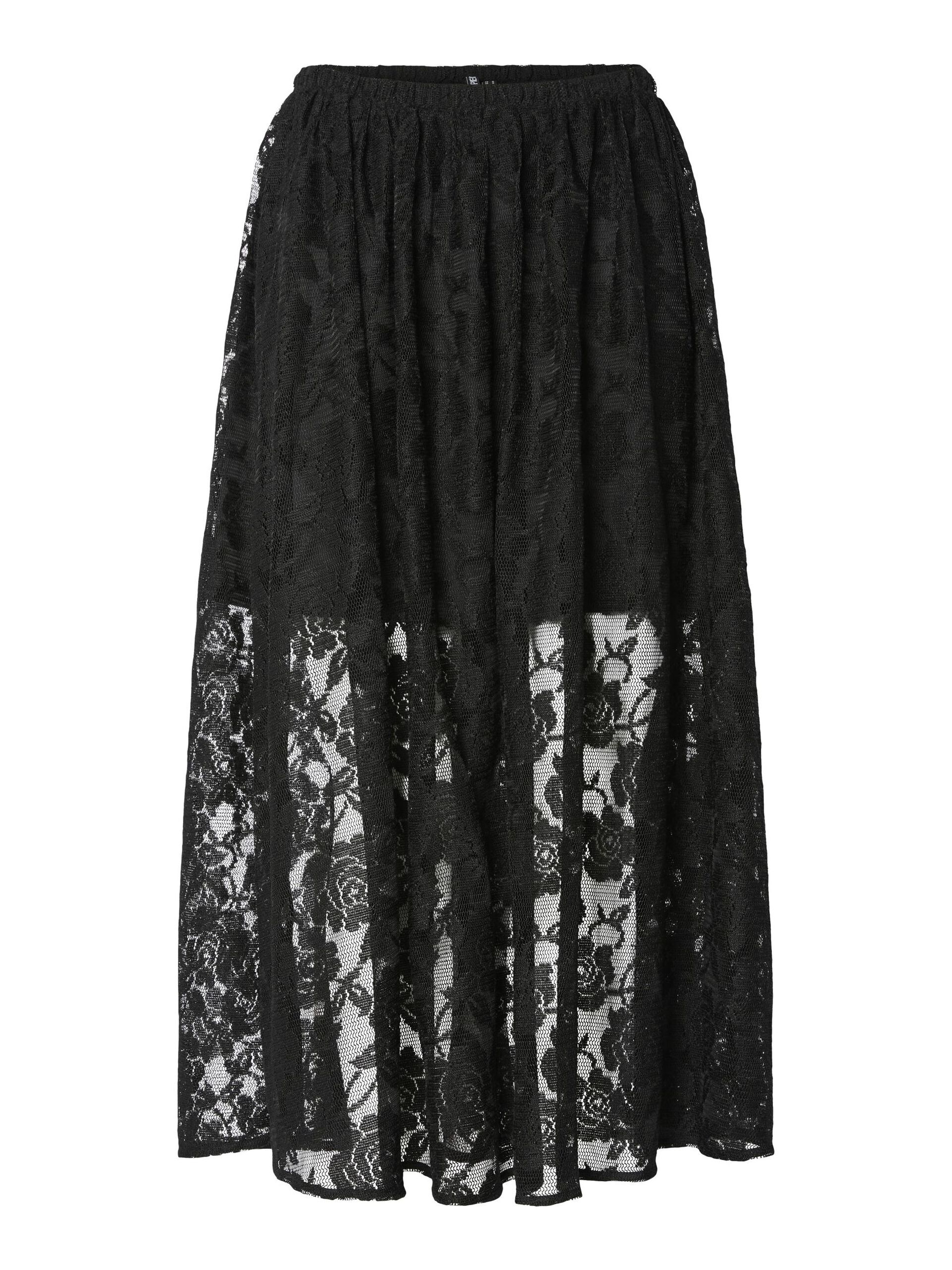 Carousel image - PCNAVI - DENTELLE JUPE MI-LONGUE, Black | 6