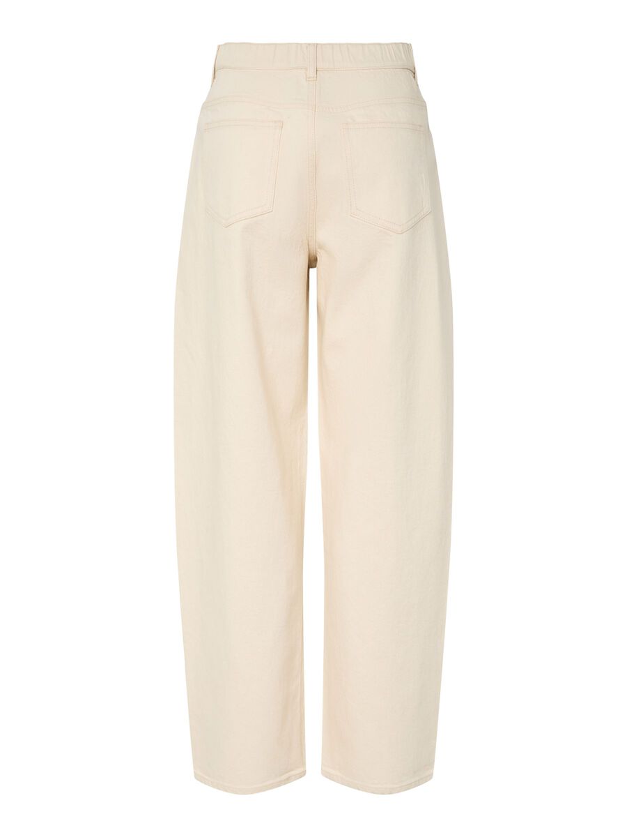 Product carousel image - PCGRACE HW BARREL FIT JEANS, Ecru | 2