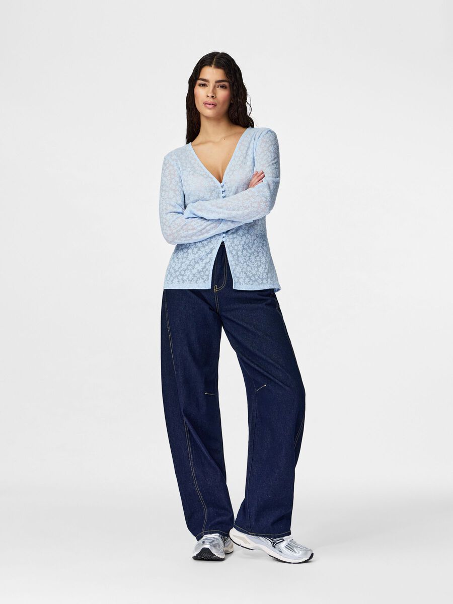 Carousel image - PCBAISY CARDIGAN, Cashmere Blue | 5