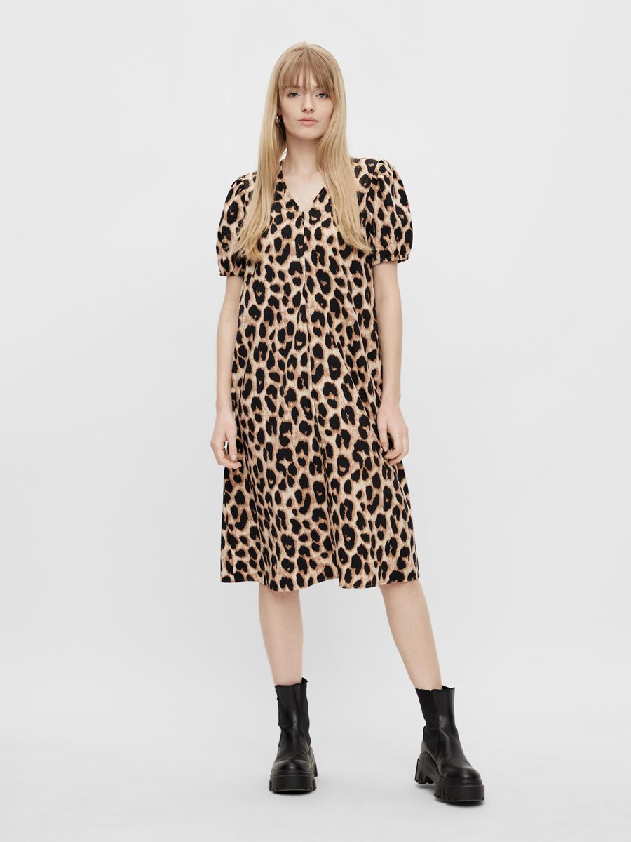 Pieces IMPRIMÉ LÉOPARD ROBE MI-LONGUE, Black, highres - 17117002_Black_883361_003.jpg
