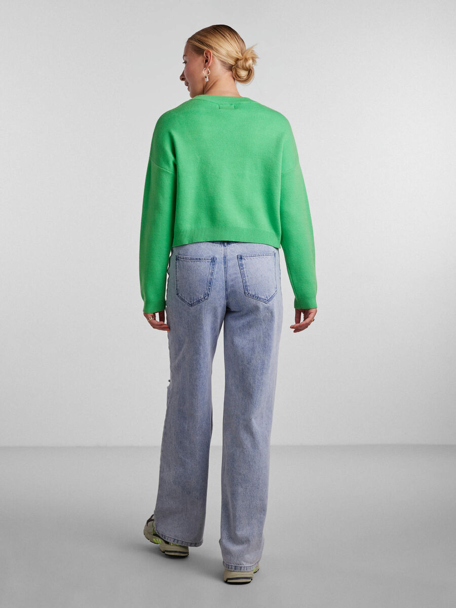 Pieces PCHESA KNITTED PULLOVER, Irish Green, highres - 17122290_IrishGreen_004.jpg